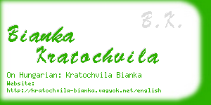 bianka kratochvila business card